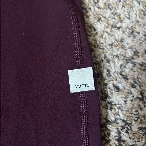 Vuori Women's Burgundy Leggings - Picture 3 of 5